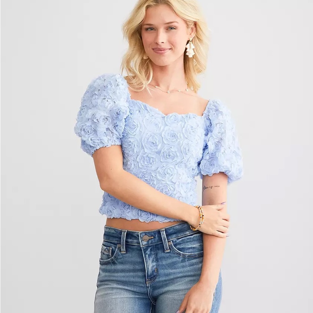Rosette Floral Top